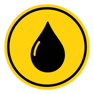 Tehlikeli Yağ Sembolü İşareti, Vektör İllüzyonu, Beyaz Arkaplan Etiketinde Tecrit. EPS10