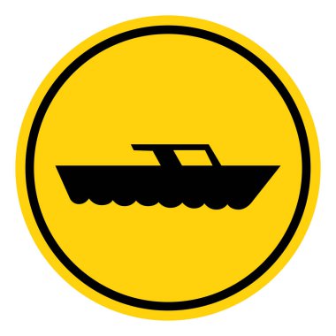 Tekne Sembolü İşareti, Vektör İllüstrasyonu, Beyaz Arka plan Etiketi İzole EPS10.