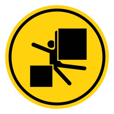 Teçhizattan Ezilme Sembol İşareti, Vektör İllüstrasyonu, Beyaz Arkaplan Laboratuvarında Tecrit. EPS10