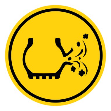 Lastik Sızıntısı Sembol İşareti, Vektör İllüstrasyonu, Beyaz Arkaplan Etiketinde Tecrit. EPS10