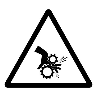 Dönen Vites Kutusu Tehlike Sembolü İşareti, Vektör İllüstrasyonu, Beyaz Arkaplan Etiketinde İzole Edilme. EPS10