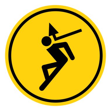 Sonbahar Tehlike Sembol İşareti, Vektör İllüzyonu, Beyaz Arkaplan Etiketinde İzole EPS10.