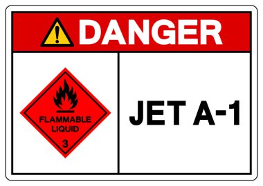 Tehlike Jeti A-1 Sembol İşareti, Vektör İllüstrasyonu, Beyaz Arkaplanda Tecrit, Etiket. EPS10