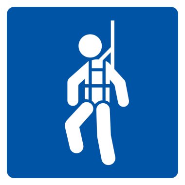 Güvenlik Kayışları Sembol İşareti, Vektör İllüstrasyonu, Beyaz Arkaplan Laboratuvarında Tecrit. EPS10