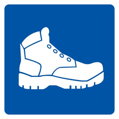 Dikkat Kapalı Parmak Ayakkabıları Sembol İşareti, Vektör İllüstrasyonu, Beyaz Arkaplan Etiketi İzole EPS10 gerektirir.