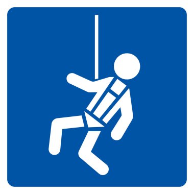 Güvenlik Koşumu Sembol İşareti, Vektör İllüstrasyonu, Beyaz Arkaplan Etiketinde İzole Edildi. EPS10