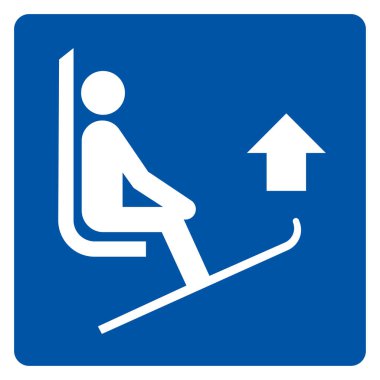 Lift Kayak İpuçları Sembol İşareti, Vektör İllüzyonu, Beyaz Arkaplan Etiketinde İzole Edilmiş. EPS10