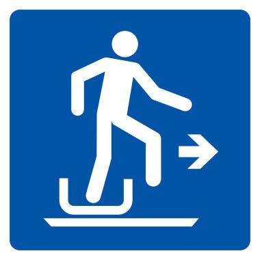 Toboggan 'dan Sağdaki Sembol İşaretine, Vektör İlülasyonu, Beyaz Arkaplan Etiketinde İzole Edilmiştir. EPS10