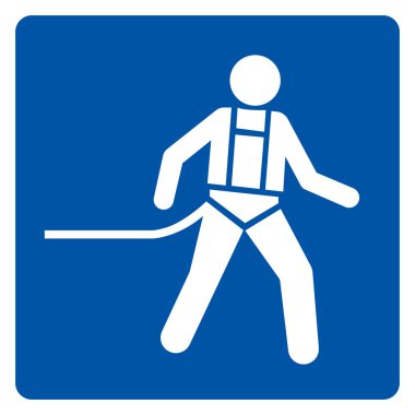 Güvenlik Koşumu Sembol İşareti, Vektör İllüstrasyonu, Beyaz Arkaplan Etiketinde İzole Edildi. EPS10