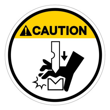 Dikkat Ezilme Tehlike Sembol İşareti, Vektör İllüstrasyonu, Beyaz Arkaplan Laboratuvarında Tecrit. EPS10