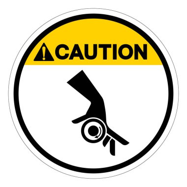 Dikkat Dönen Şaft Tehlike Sembol İşareti, Vektör İllüstrasyonu, Beyaz Arkaplan Etiketinde İzole Edilmiş. EPS10