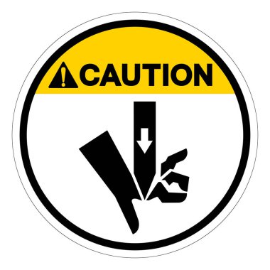 Parmak Kesme Uyarısı Düz Bıçak Sembol İşareti, Vektör İllüstrasyonu, Beyaz Arkaplan Etiketinde İzole Edilmiş. EPS10