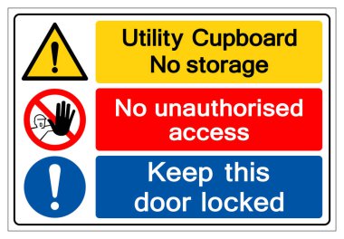 Kamu Hizmetleri Dolabı. Depolama Sembol İşareti Yok, Vektör İllüstrasyonu, Beyaz Arkaplan Etiketinde Tecrit. EPS10