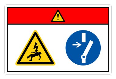 Tehlike Elektriksel Tehlike Sembol İşaretinden Uzak Kal, Vektör İllüstrasyonu, Beyaz Arka plan Laboratuvarında Tecrit. EPS10
