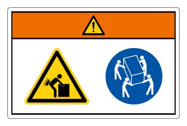 Uyarı Kaldırma Tehlike 4 Kişisi Sembol İşareti, Vektör İllüzyonu, Beyaz Arkaplan Etiketinde İzole Edildi. EPS10