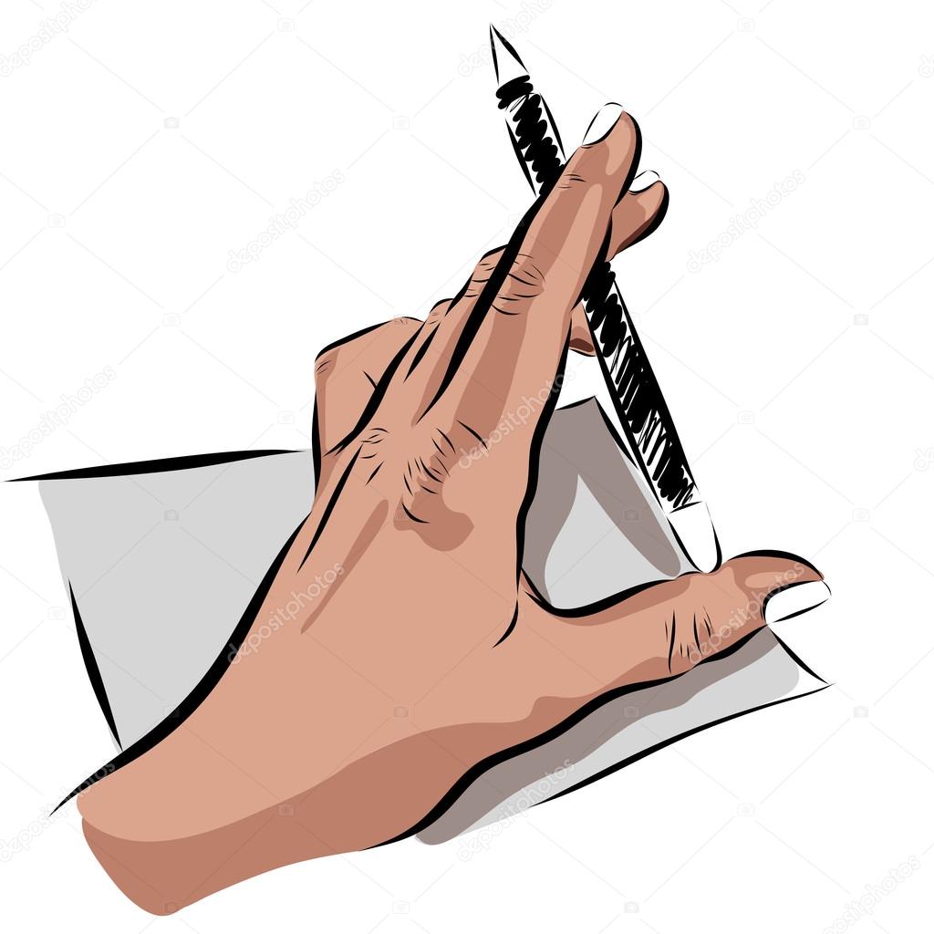hands on a white background. Vector EPS illustration