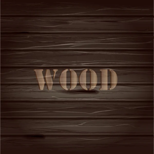 Brunt trä textur. vektor bakgrund med text. — Stock vektor