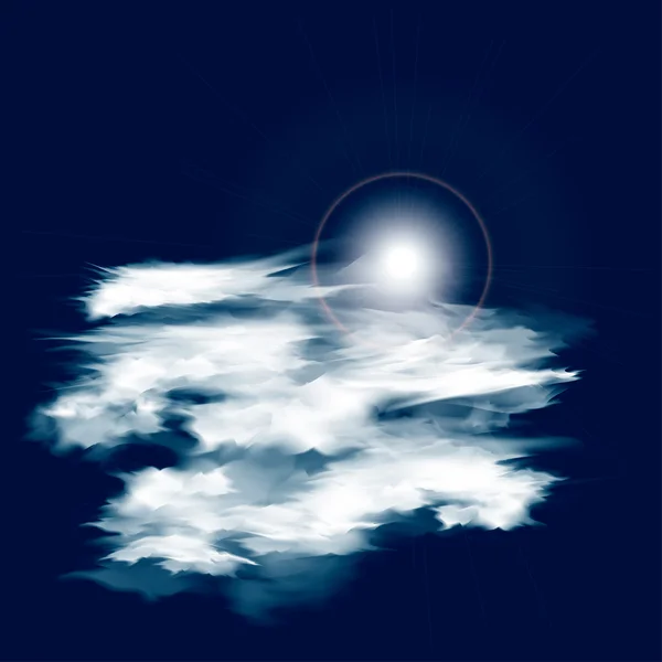 Set witte verschillende wolken. Vectorillustratie EPS-10 — Stockvector