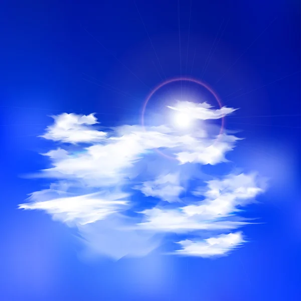 Set di nuvole bianche diverse. illustrazione — Foto Stock