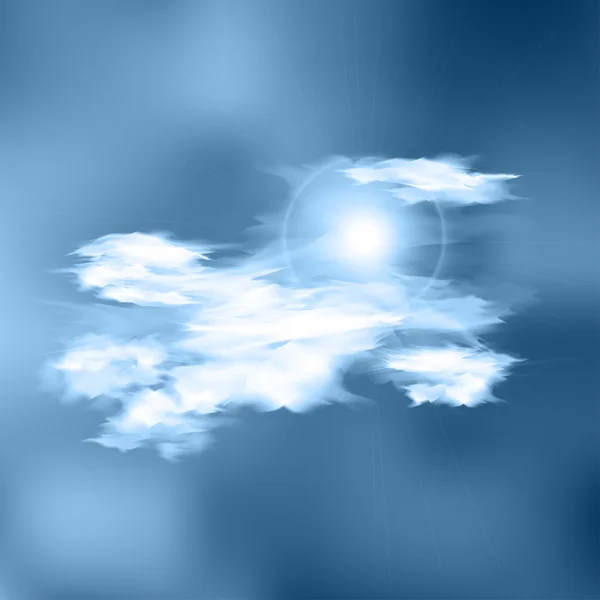 Σετ λευκά διαφορετικά σύννεφα. Εικονογράφηση — Φωτογραφία Αρχείου