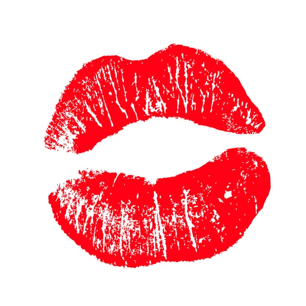 Print of red lips. illustration on white background. — Stock Photo, Image