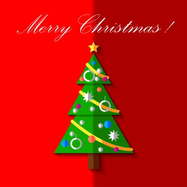 Oyuncaklar ile Noel ağacı. Davetiye.