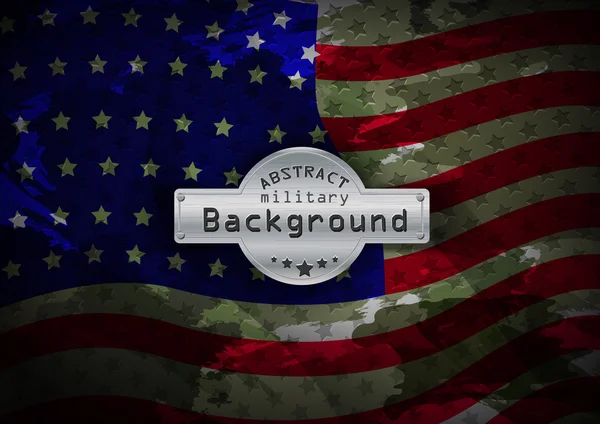 Camouflage military pattern flag USA background. — Stock Photo, Image
