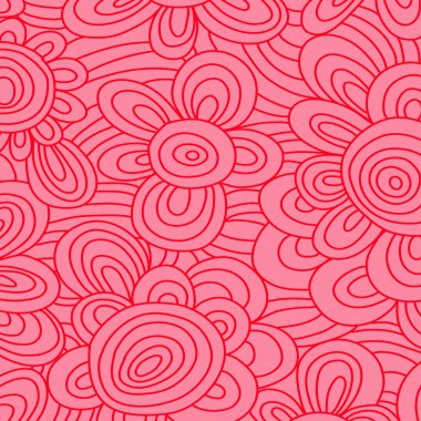 Dikişsiz çiçek desenli. kolay yapım seamless modeli sadece tüm grup örnekleri çubuğuna sürükleyin ve herhangi bir kontür doldurmak için kullanın.