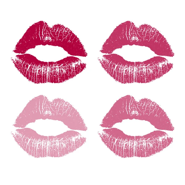 Print set of pink lips. illustration on  white background. — Stock Photo, Image