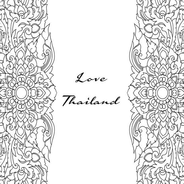 Decorativo ornamento floreale tailandese . — Foto Stock