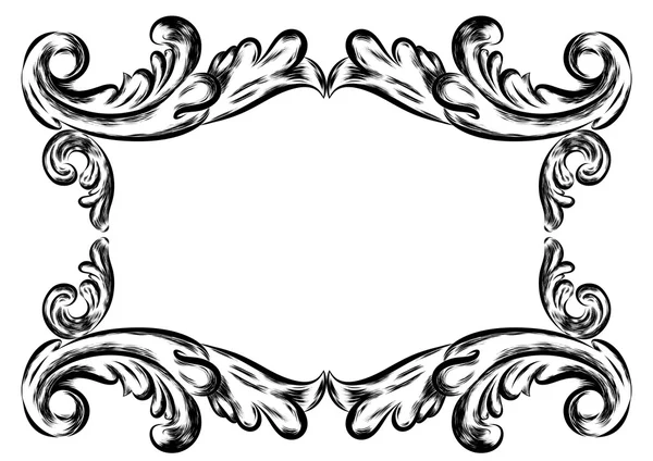 Ornamento floral vintage antigo no fundo branco. Vetor — Vetor de Stock