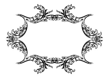 Beyaz arka plan üzerinde antik vintage çiçek süsleme. Vektör