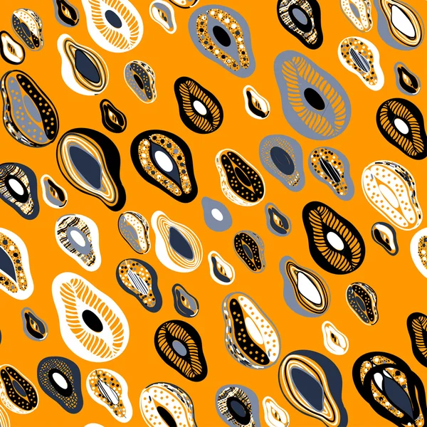 Organik vejetaryen avokado sorunsuz yinelenen desen - el çekilmiş stil vektör.