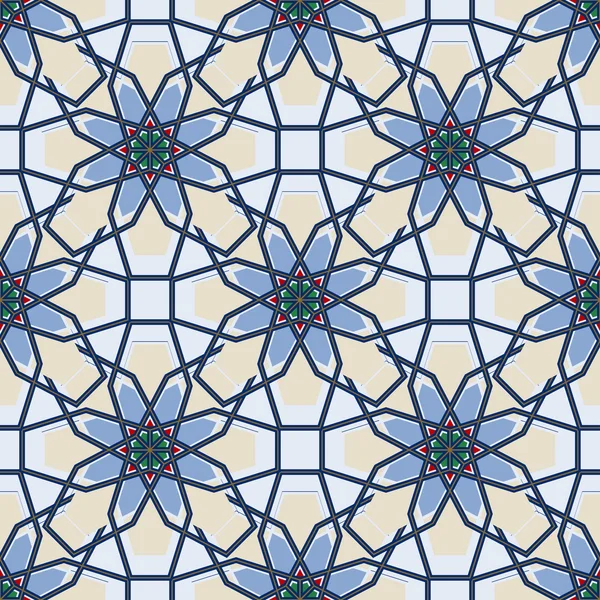 Patrón árabe islámico sin costuras Ramadán Kareem en el fondo para la celebración del festival de la comunidad musulmana. Vector — Archivo Imágenes Vectoriales