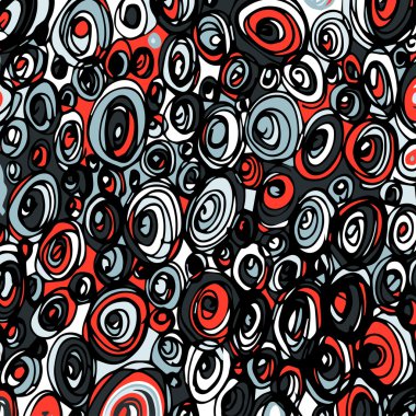 Vektör daire deseni. Şık çok renkli karalamalar. Modern grafik tasarım. Hipster yaratıcı baskı.