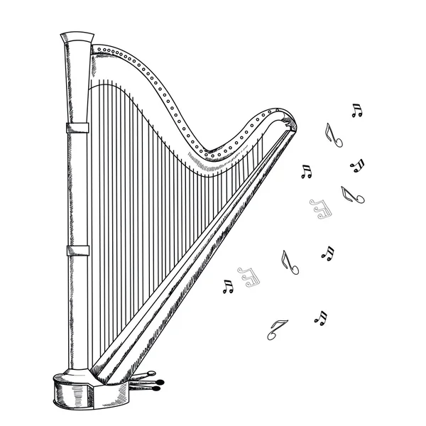 Müzik aleti beyaz arka plan üzerinde durmak. Vektör çizim. — Stok Vektör