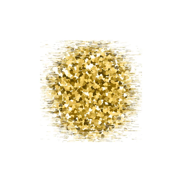 Texture cercle de paillettes dorées isolée sur fond. Illustration vectorielle . — Image vectorielle