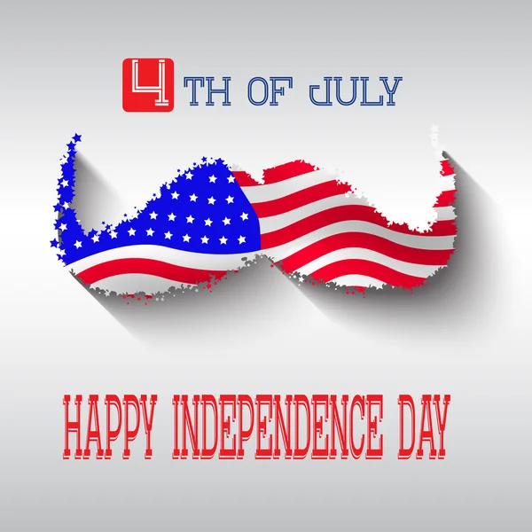 Happy independence day card Estados Unidos de América, 4 de julio. Vector — Archivo Imágenes Vectoriales