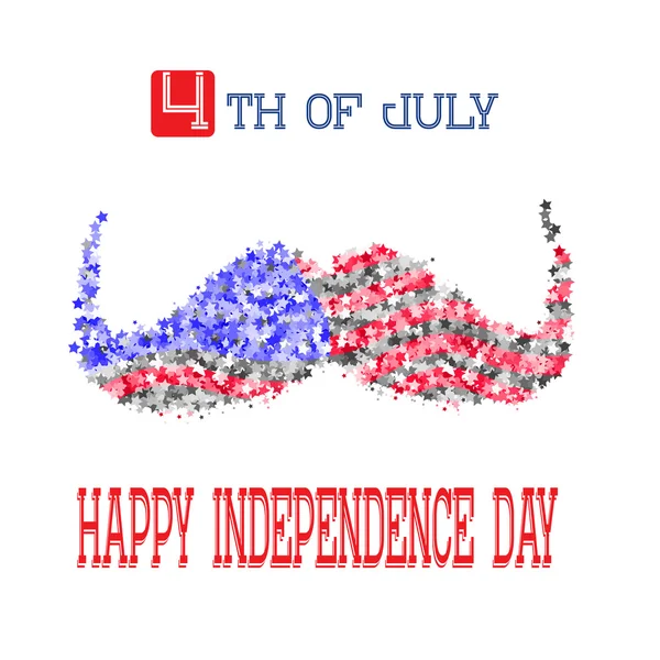 Happy independence day card United States of America, 4 th July. Vector — Stock Vector