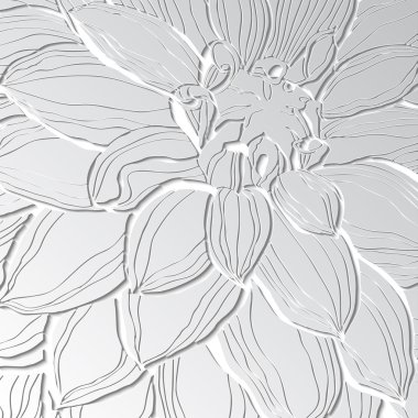 Kağıt dantel dantelli kenarlık, tebrik kartı, düğün davetiyesi veya duyuru şablon, vektör çizim çiçek