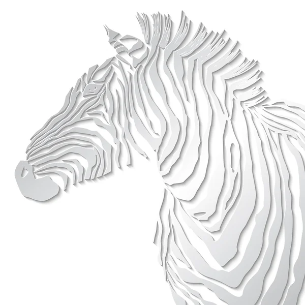 Ilustração animal da silhueta de zebra vetorial . — Vetor de Stock