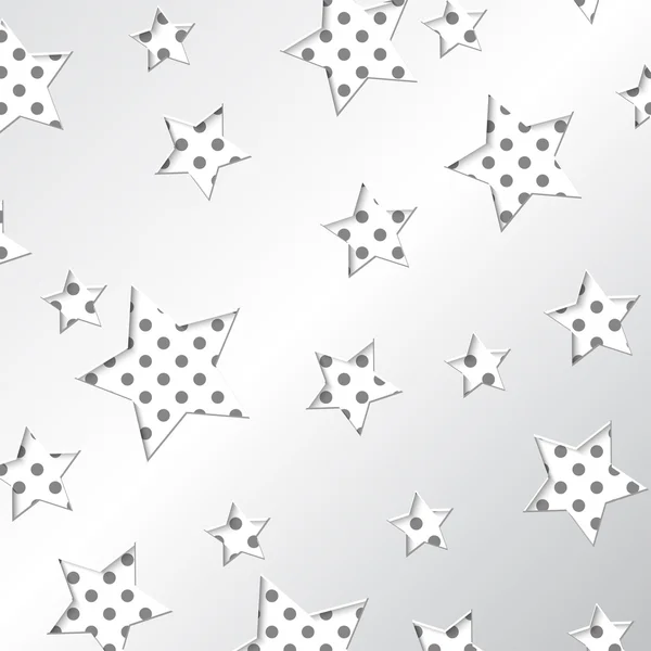 Diseño de patrón blanco con estrellas blancas en el fondo de lunares. Archivo vectorial Eps 10 . — Archivo Imágenes Vectoriales