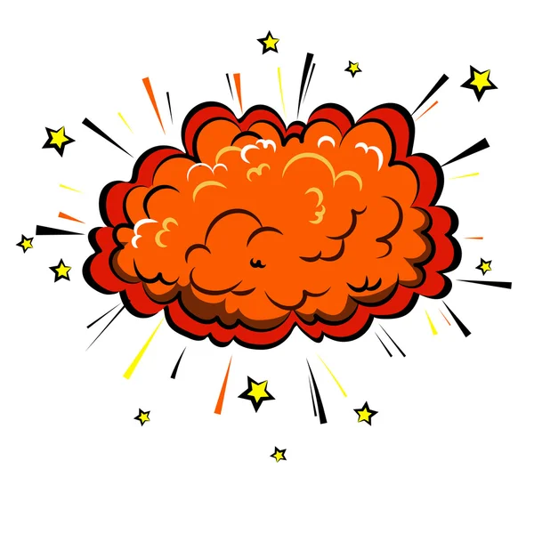 Σύννεφο έκρηξη εικονογράφηση κόμικ, Pop στυλ Art. Διάνυσμα — Διανυσματικό Αρχείο