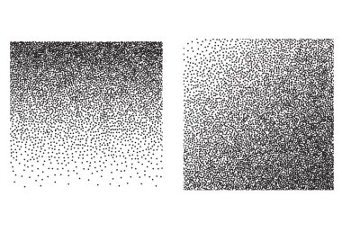 Vektör noktalı soyut yarım ton arka plan seti.