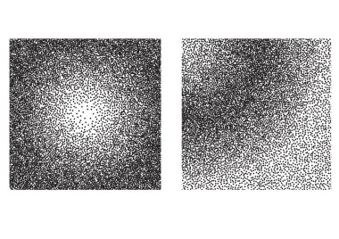 Vektör noktalı soyut yarım ton arka plan seti.