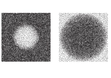 Soyut Halftone Tasarım daire Elemanları, vektör illüstrasyon, logo seti