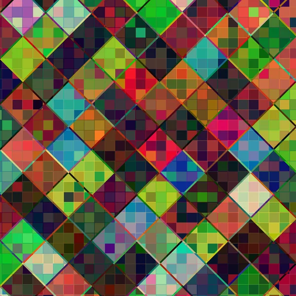 多色正方形のモザイクの背景をベクトルします。. — ストックベクタ