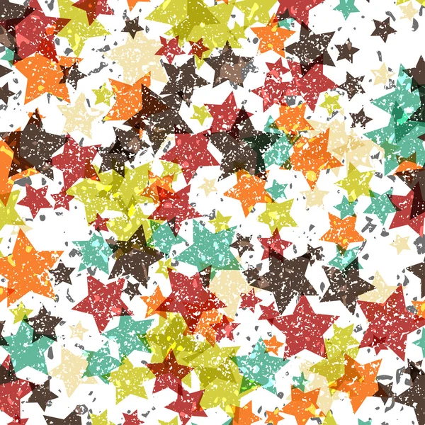 Vector background decorated with texture stars. — Stock Vector