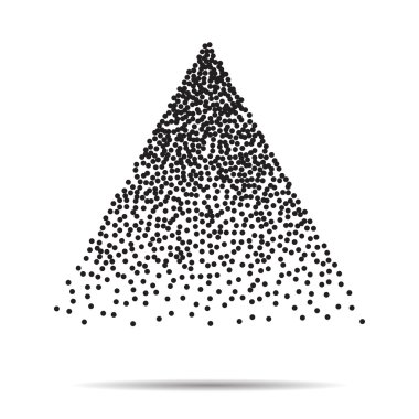 Vektör nokta deseni. Modern şık doku. Noktalı üçgen geometrik taşlarla yinelenen