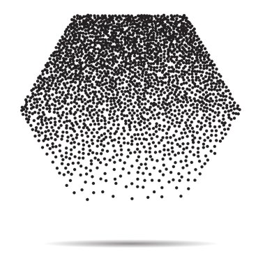 Vektör nokta deseni. Modern şık doku. Noktalı altıgen geometrik taşlarla yinelenen